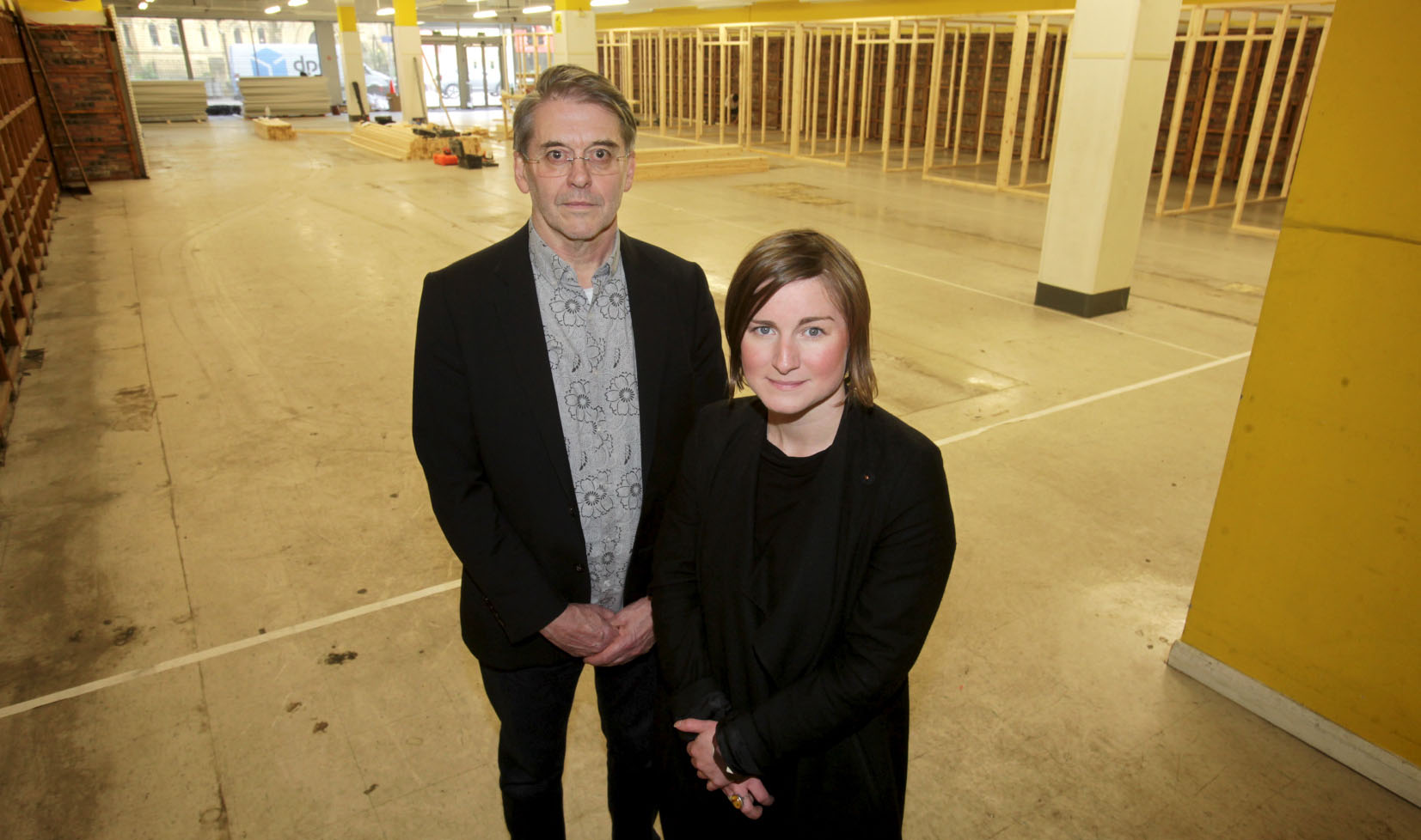 David Butler and Charlie Gregory at the site of NewBridge Gateshead.